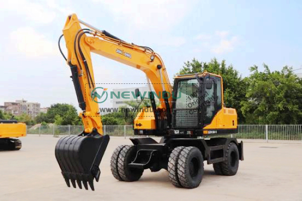 JINGONG Pure Electric Wheeled Excavator Makes Its Debut