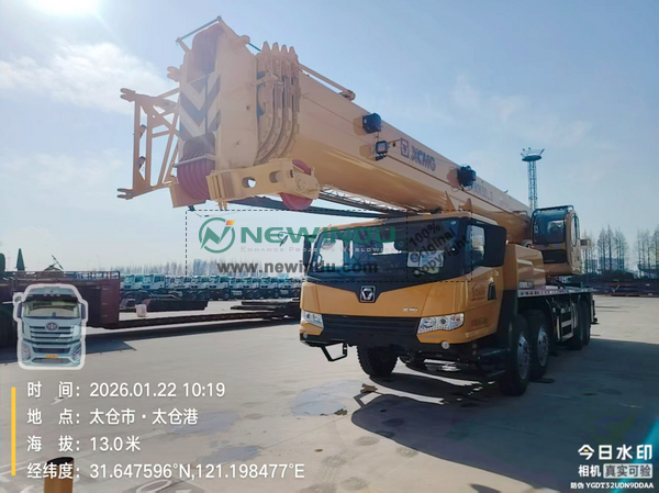 XCMG XE370G Excavator & 1 QY80K5D Truck Crane